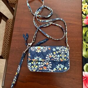 Vera Bradley Navy Floral Crossbody clutch bag